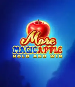 Step into the enchanting world of the More Magic Apple slot game by 3 Oaks Gaming, showcasing a luminous red apple on a deep blue background. This graphic captures the enchanting theme with a touch of mystery. Suited for lovers of magical themes, the vibrant color scheme and appealing artwork ensure it captures attention. 