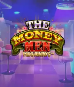 Experience the exciting world of The Money Men Megaways slot by Pragmatic Play, showcasing a vibrant logo with shining stars set against a lavish casino setting. This graphic portrays the excitement and glamour of casino gaming with its striking ambiance and design. Great for gambling fans looking for a taste of Vegas. 